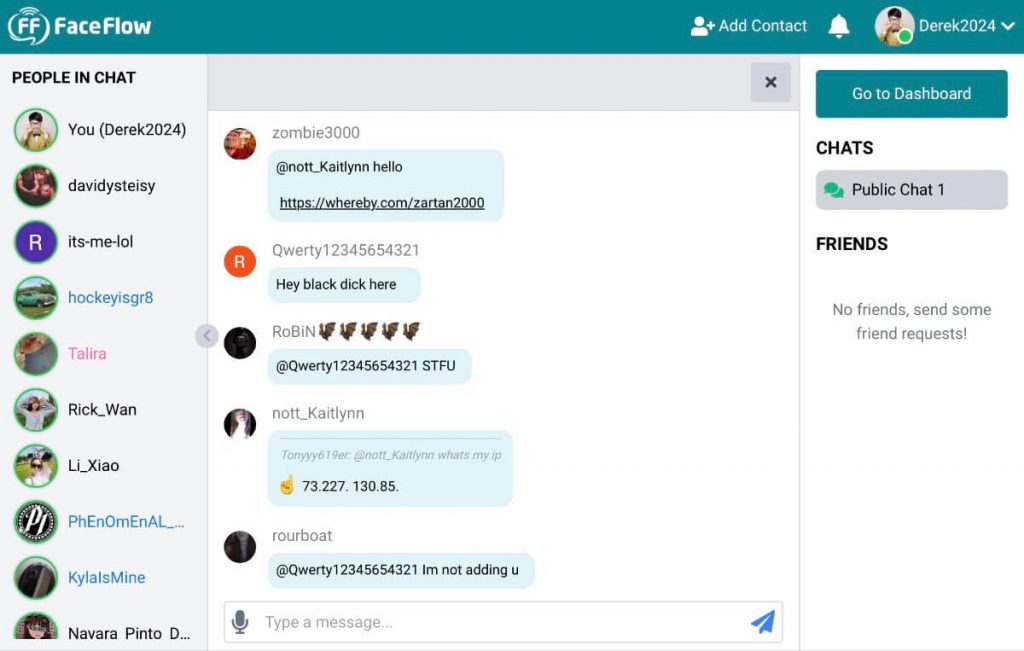 FaceFlow Public Chat